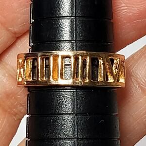 Copper Tone Roman Numeral Ring Sz 8.5
